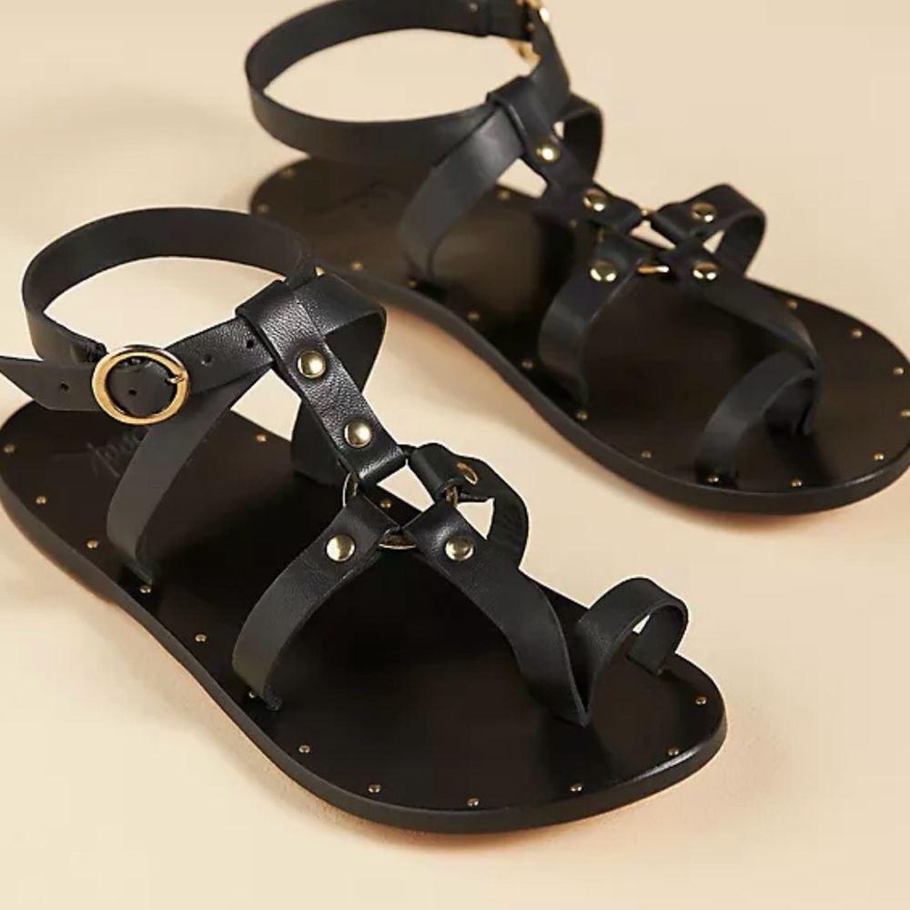beek black leather Miner Sandals size 5